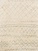 Exquisite Rugs Moroccan Hand-knotted New Zealand Wool 2561 Ivory/Charcoal 9' x 12' Area Rug