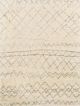 Exquisite Moroccan Hand-knotted New Zealand Wool Ivory/Charcoal Area Rug 9.0'X12.0' Rug