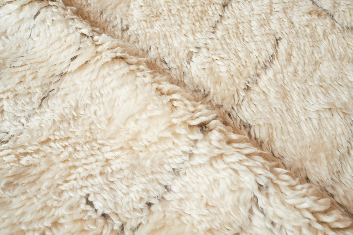 Exquisite Rugs Moroccan Hand-knotted New Zealand Wool 2561 Ivory/Charcoal 9' x 12' Area Rug