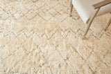 Exquisite Rugs Moroccan Hand-knotted New Zealand Wool 2561 Ivory/Charcoal 9' x 12' Area Rug
