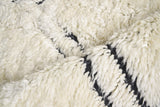 Exquisite Rugs Moroccan Hand-knotted New Zealand Wool 3853 Ivory/Black 10' x 14' Area Rug