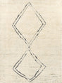 Exquisite Rugs Moroccan Hand-knotted New Zealand Wool 3853 Ivory/Black 8' x 10' Area Rug