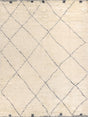 Exquisite Rugs Moroccan Hand-knotted New Zealand Wool 3854 Ivory/Gray 6' x 9' Area Rug