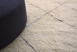 Exquisite Rugs Moroccan Hand-knotted New Zealand Wool 3854 Ivory/Gray 6' x 9' Area Rug