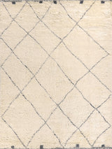 Exquisite Moroccan Hand-knotted New Zealand Wool Ivory/Gray Area Rug 6.0'X9.0' Rug