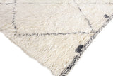 Exquisite Rugs Moroccan Hand-knotted New Zealand Wool 3854 Ivory/Gray 6' x 9' Area Rug