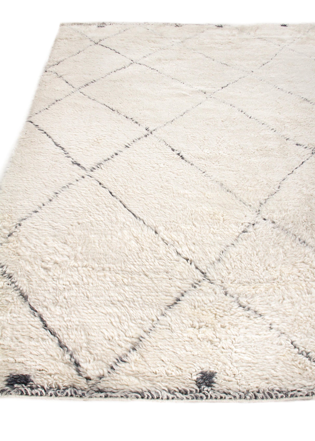 Exquisite Rugs Moroccan Hand-knotted New Zealand Wool 3854 Ivory/Gray 6' x 9' Area Rug