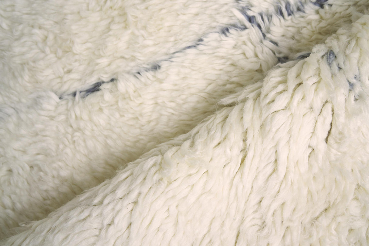 Exquisite Rugs Moroccan Hand-knotted New Zealand Wool 3854 Ivory/Gray 6' x 9' Area Rug
