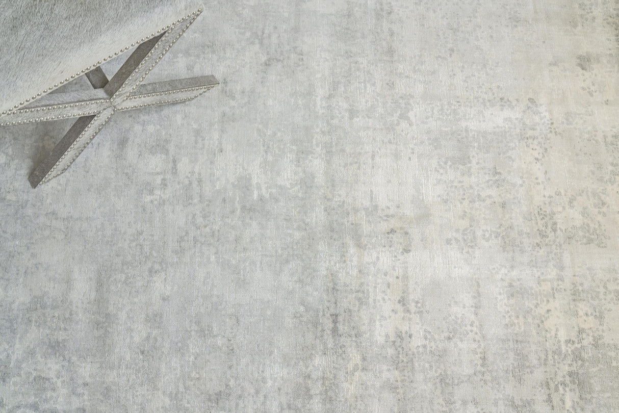 Exquisite Rugs Murano Hand-loomed Wool/Bamboo Silk 4027 Metallic 6' x 9' Area Rug