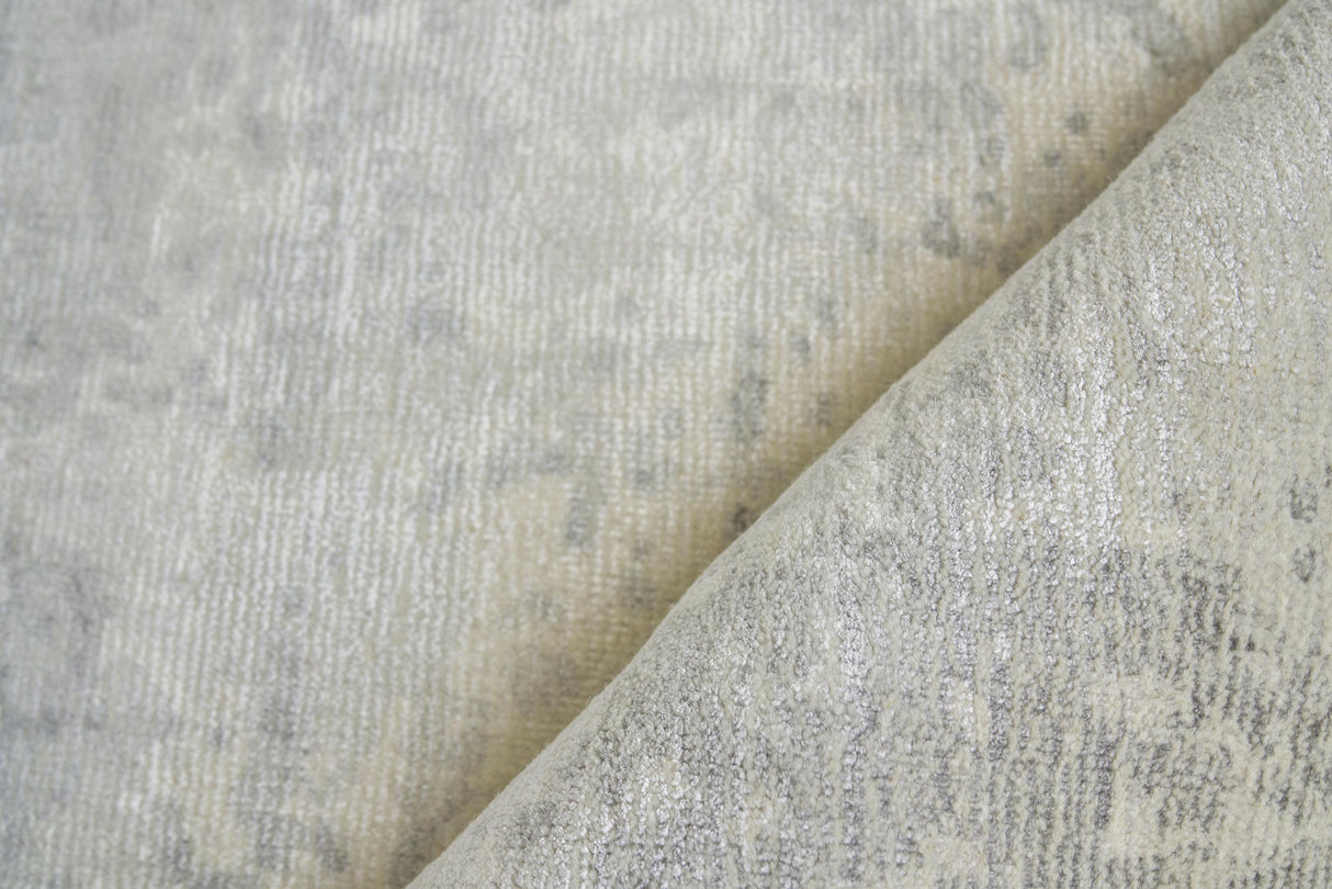 Exquisite Rugs Murano Hand-loomed Wool/Bamboo Silk 4027 Metallic 9' x 6' Area Rug
