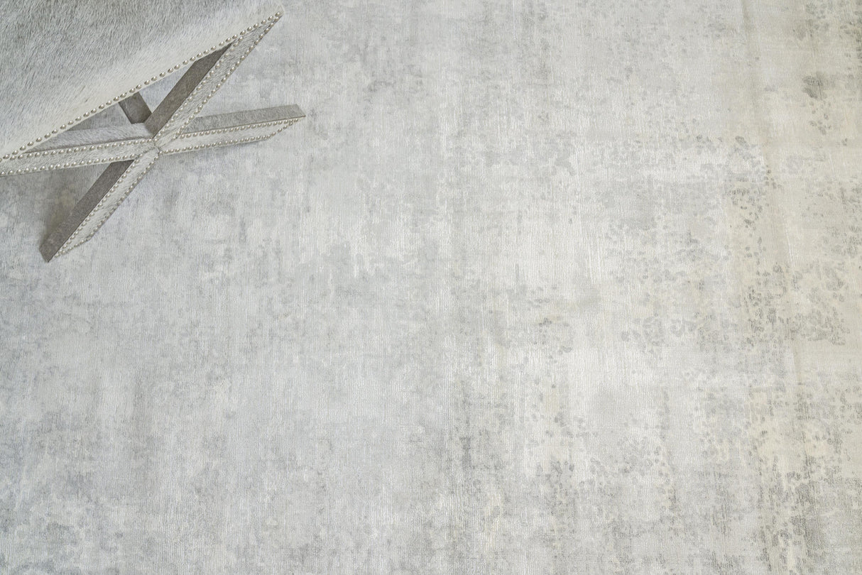 Exquisite Rugs Murano Hand-loomed Wool/Bamboo Silk 4027 Metallic 6' x 9' Area Rug