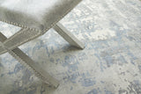 Exquisite Rugs Murano Hand-loomed Wool/Bamboo Silk 4029 Silver/Blue 10' x 14' Area Rug