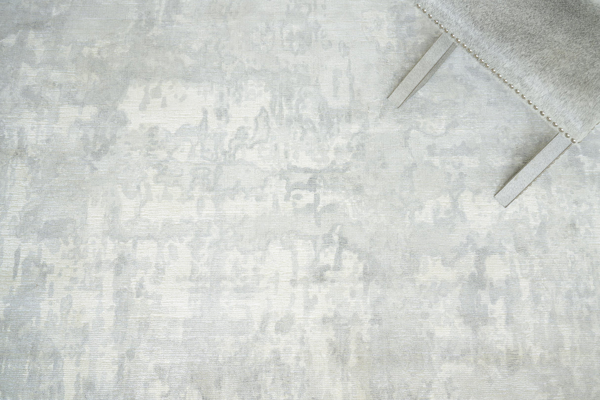 Exquisite Rugs Murano Hand-loomed Wool/Bamboo Silk 4030 Silver 8' x 10' Area Rug