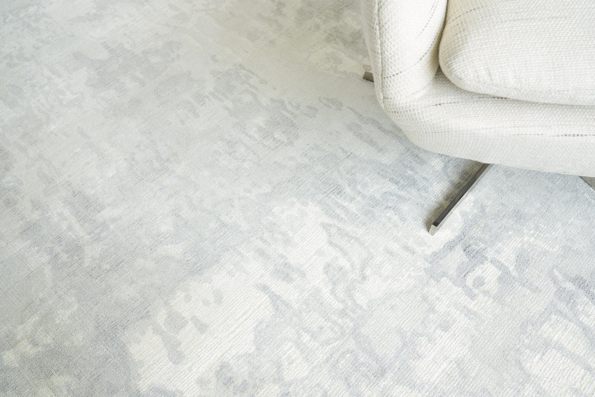 Exquisite Rugs Murano Hand-loomed Wool/Bamboo Silk 4030 Silver 9' x 12' Area Rug