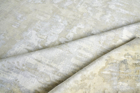 Exquisite Rugs Murano Hand-loomed Wool/Bamboo Silk 4031 Ivory/Silver/Gold 10' x 8' Area Rug