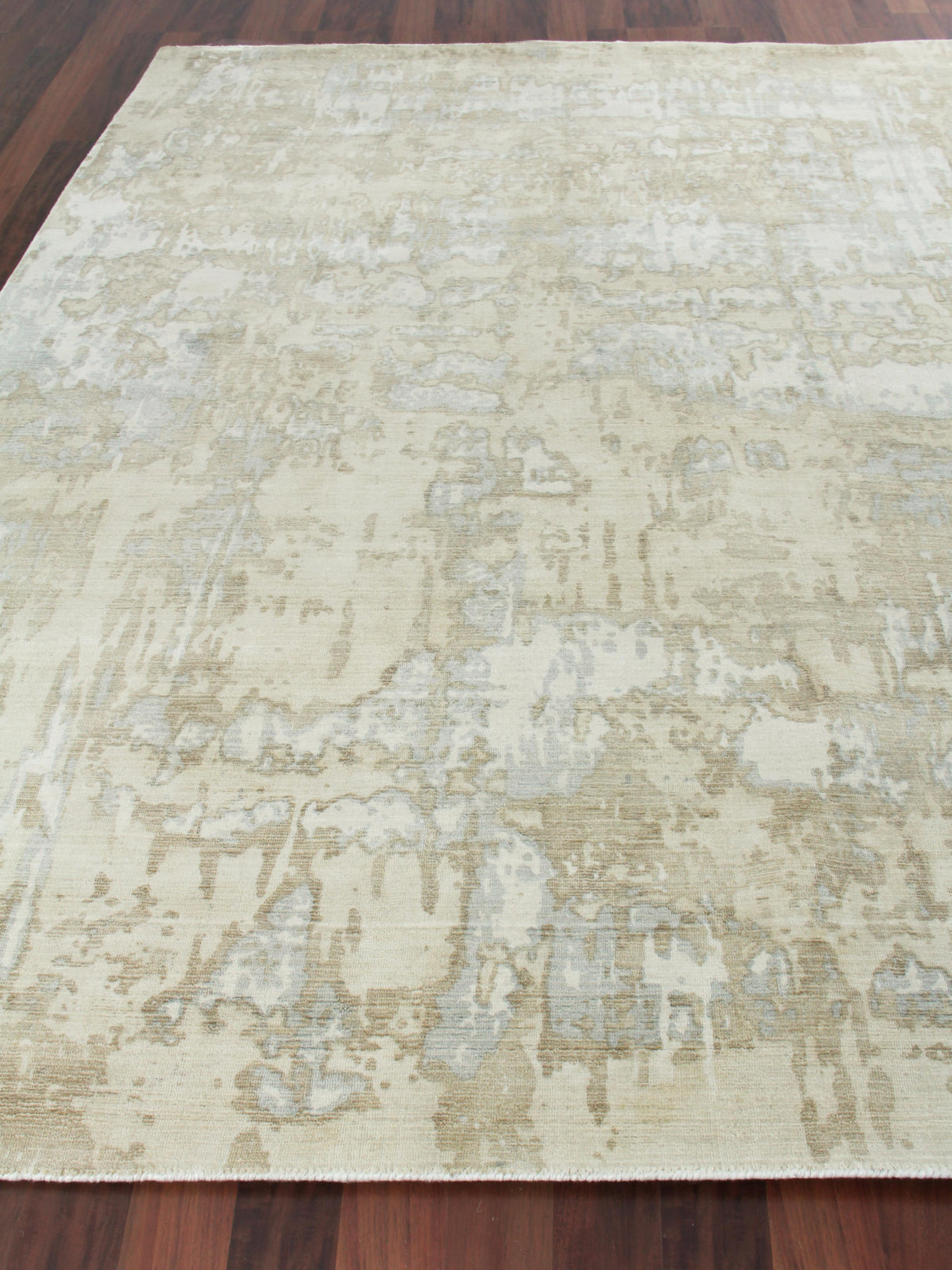Exquisite Rugs Murano Hand-loomed Wool/Bamboo Silk 4031 Ivory/Silver/Gold 12' x 9' Area Rug