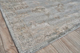 Exquisite Rugs Museum Hand-knotted Bamboo Silk 3492 Blue/Gray 10' x 14' Area Rug