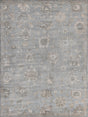 Exquisite Rugs Museum Hand-knotted Bamboo Silk 3492 Blue/Gray 6' x 9' Area Rug
