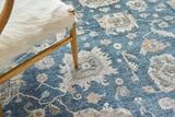 Exquisite Rugs Museum Hand-knotted Bamboo Silk 3494 Navy 12' x 15' Area Rug