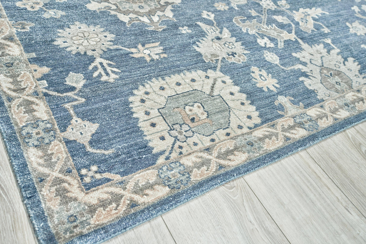 Exquisite Rugs Museum Hand-knotted Bamboo Silk 3494 Navy 8' x 10' Area Rug