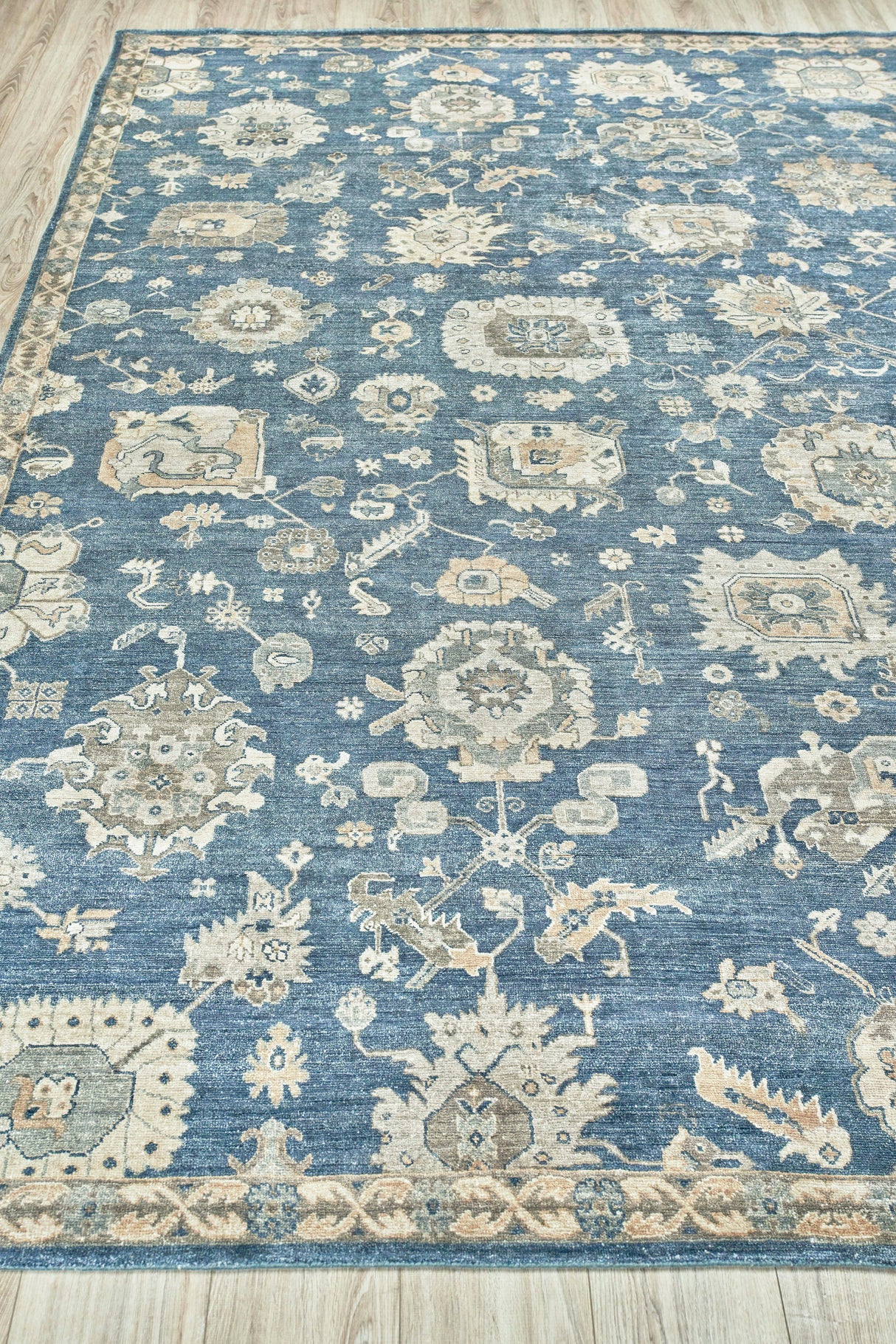 Exquisite Rugs Museum Hand-knotted Bamboo Silk 3494 Navy 9' x 12' Area Rug