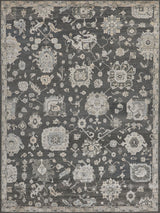 Exquisite Museum Hand-knotted Bamboo Silk Midnight Charcoal Area Rug 6.0'X9.0' Rug