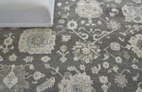 Exquisite Rugs Museum Hand-knotted Bamboo Silk 3495 Midnight Charcoal 8' x 10' Area Rug