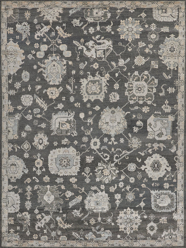 Exquisite Rugs Museum Hand-knotted Bamboo Silk 3495 Midnight Charcoal 8' x 10' Area Rug