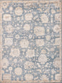 Exquisite Rugs Museum Hand-knotted Bamboo Silk 3496 Medium Blue 10' x 14' Area Rug
