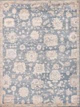Exquisite Museum Hand-knotted Bamboo Silk Medium Blue Area Rug 12.0'X15.0' Rug