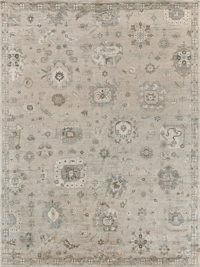 Exquisite Rugs Museum Hand-knotted Bamboo Silk 5198 Pewter 10' x 14' Area Rug