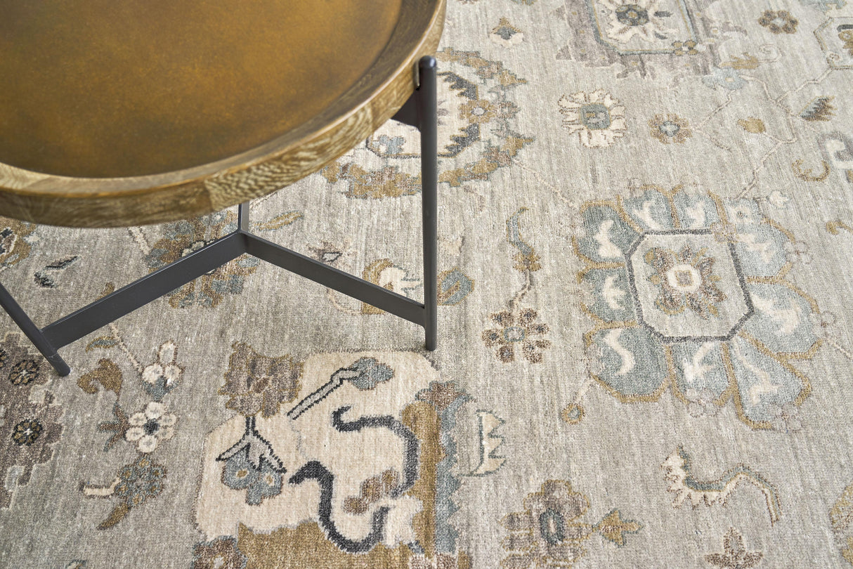 Exquisite Rugs Museum Hand-knotted Bamboo Silk 5198 Pewter 14' x 18' Area Rug