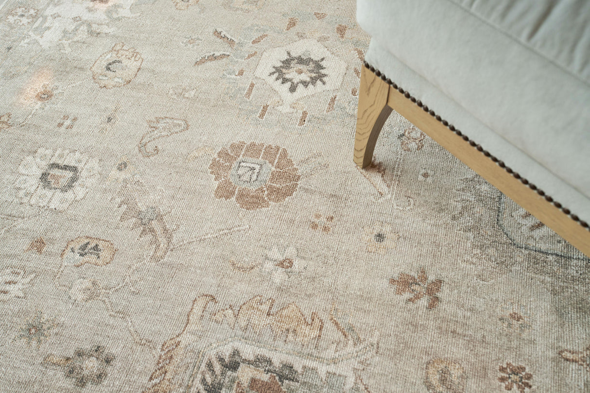 Exquisite Rugs Museum Hand-knotted Bamboo Silk 5198 Pewter 8' x 10' Area Rug