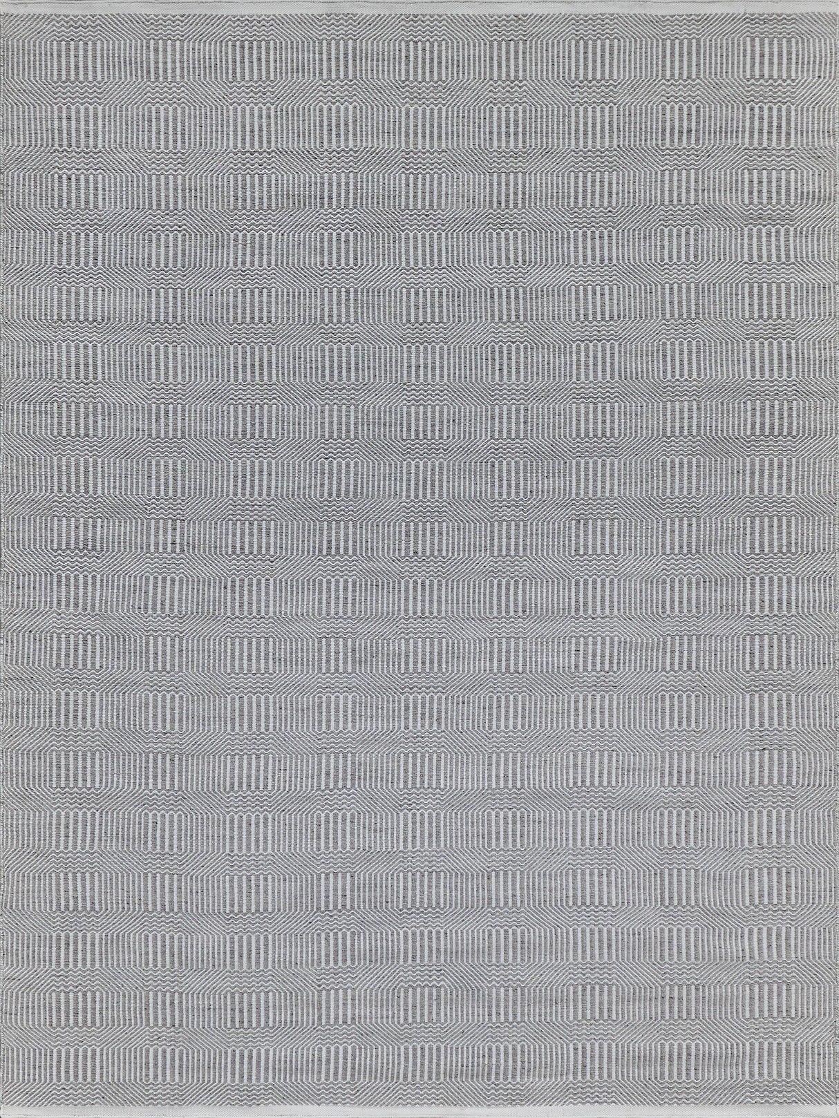 Exquisite Naples Indoor/Outdoor Flatweave PET yarn Ivory/Gray Area Rug 5.0'X8.0' Rug