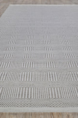 Exquisite Rugs Naples Indoor/Outdoor Flatweave PET yarn 4882 Ivory/Gray 5' x 8' Area Rug