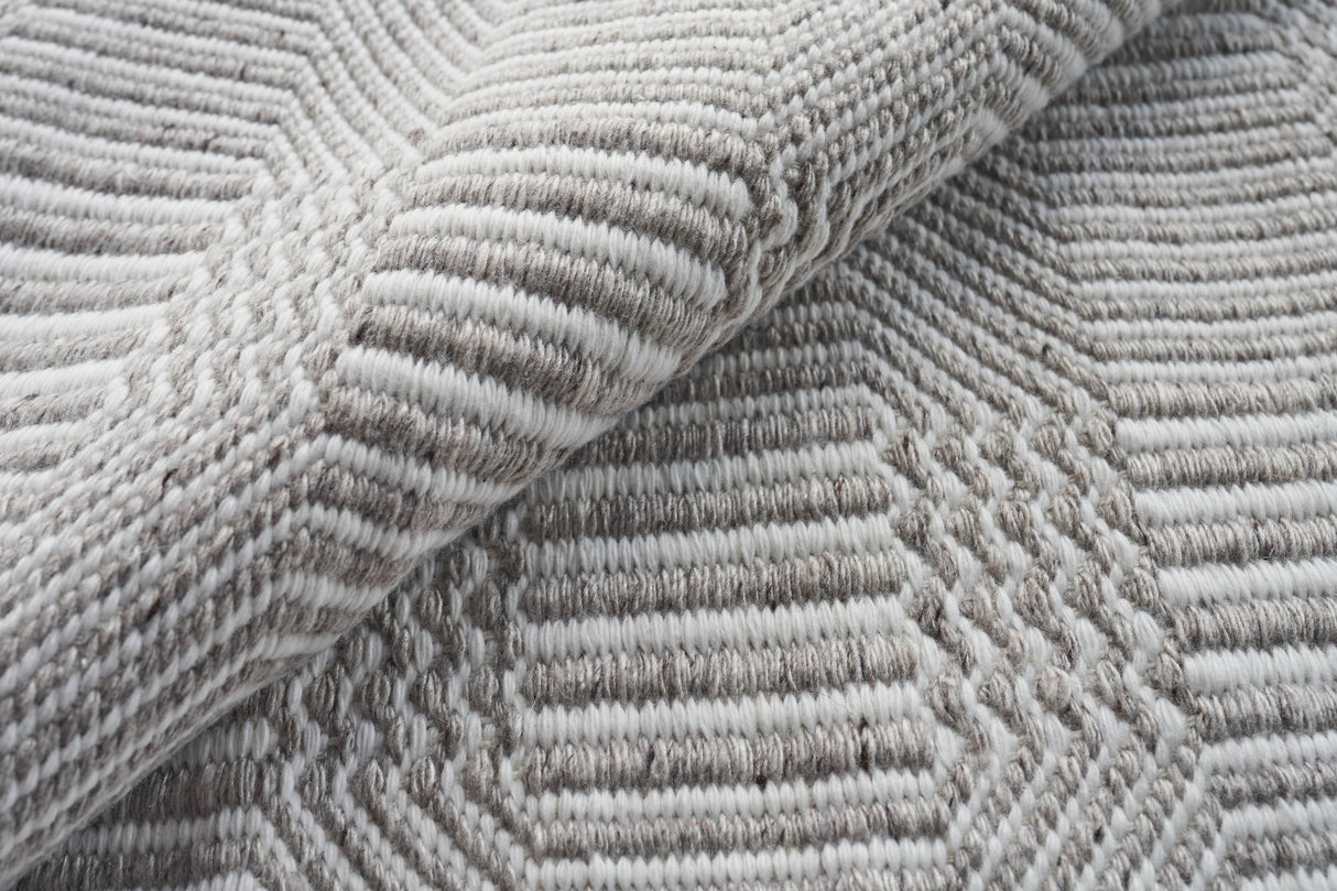 Exquisite Rugs Naples Indoor/Outdoor Flatweave PET yarn 4882 Ivory/Gray 5' x 8' Area Rug