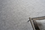 Exquisite Rugs Naples Indoor/Outdoor Flatweave PET yarn 4882 Ivory/Gray 5' x 8' Area Rug