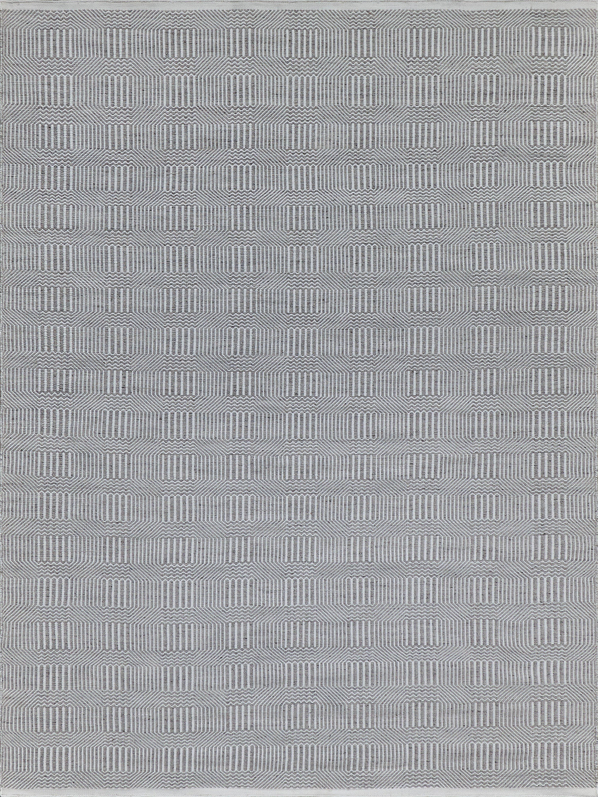 Exquisite Rugs Naples Indoor/Outdoor Flatweave PET yarn 4882 Ivory/Gray 6' x 9' Area Rug
