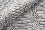 Exquisite Rugs Naples Indoor/Outdoor Flatweave PET yarn 4882 Ivory/Gray 6' x 9' Area Rug