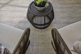 Exquisite Rugs Naples Indoor/Outdoor Flatweave PET yarn 4882 Ivory/Gray 6' x 9' Area Rug