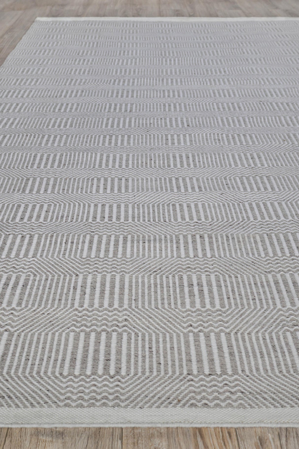 Exquisite Rugs Naples flatweave PET 4882 Ivory/Gray 10' x 8' Area Rug