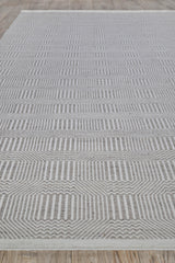 Exquisite Rugs Naples flatweave PET 4882 Ivory/Gray 10' x 8' Area Rug