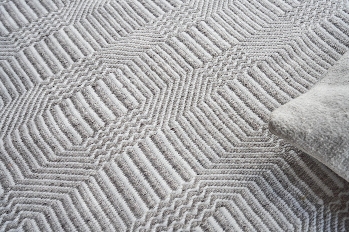 Exquisite Rugs Naples flatweave PET 4882 Ivory/Gray 10' x 8' Area Rug