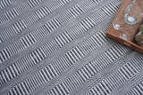 Exquisite Rugs Naples Indoor/Outdoor Flatweave PET yarn 4883 Ivory/Black 9' x 12' Area Rug