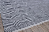 Exquisite Rugs Naples Indoor/Outdoor Flatweave PET yarn 4883 Ivory/Black 9' x 12' Area Rug