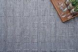 Exquisite Rugs Naples Indoor/Outdoor Flatweave PET yarn 4883 Ivory/Black 9' x 12' Area Rug