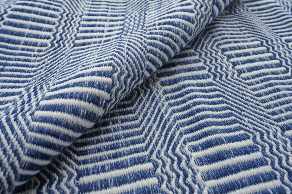 Exquisite Rugs Naples Indoor/Outdoor Flatweave PET yarn 4884 Ivory/Blue 12' x 15' Area Rug
