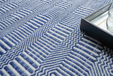 Exquisite Rugs Naples Indoor/Outdoor Flatweave PET yarn 4884 Ivory/Blue 12' x 15' Area Rug