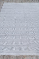 Exquisite Rugs Naples Indoor/Outdoor Flatweave PET yarn 4981 Light Silver 12' x 15' Area Rug