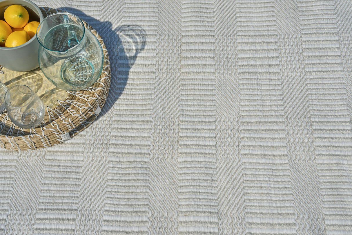 Exquisite Rugs Naples Indoor/Outdoor Flatweave PET yarn 4982 Light Beige 9' x 12' Area Rug